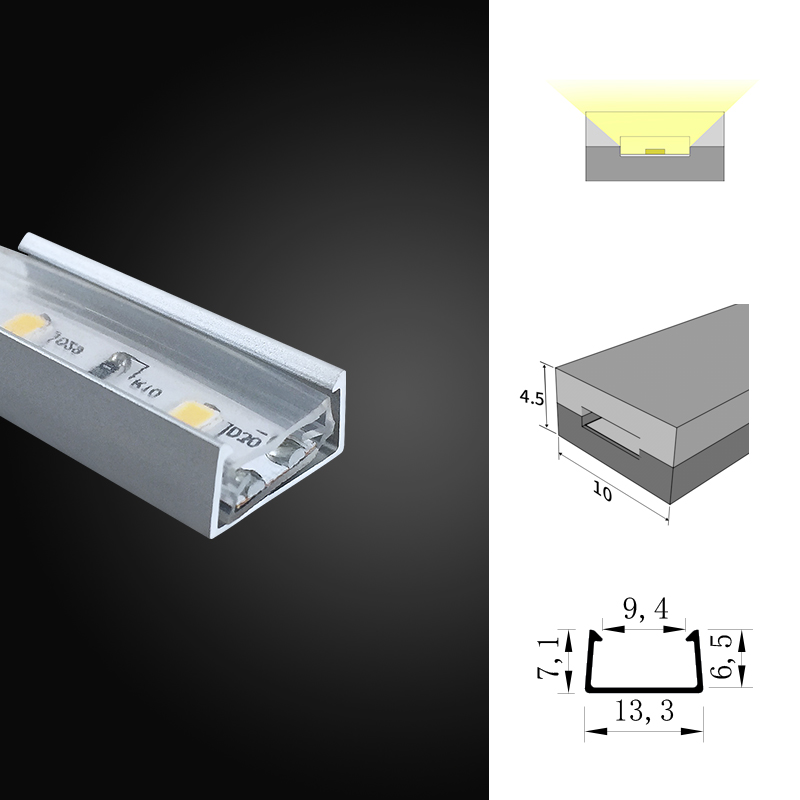 LED柔性霓虹灯带固定卡扣卡子卡座8宽套管灯带卡槽铝槽