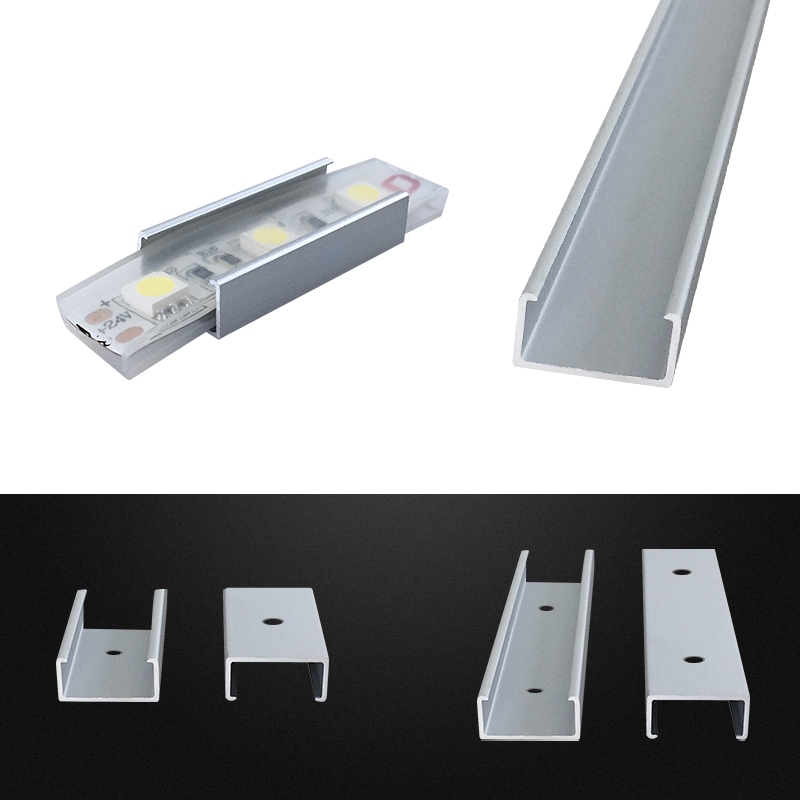 LED柔性霓虹灯带固定卡扣卡子卡座10宽套管灯带卡槽铝槽
