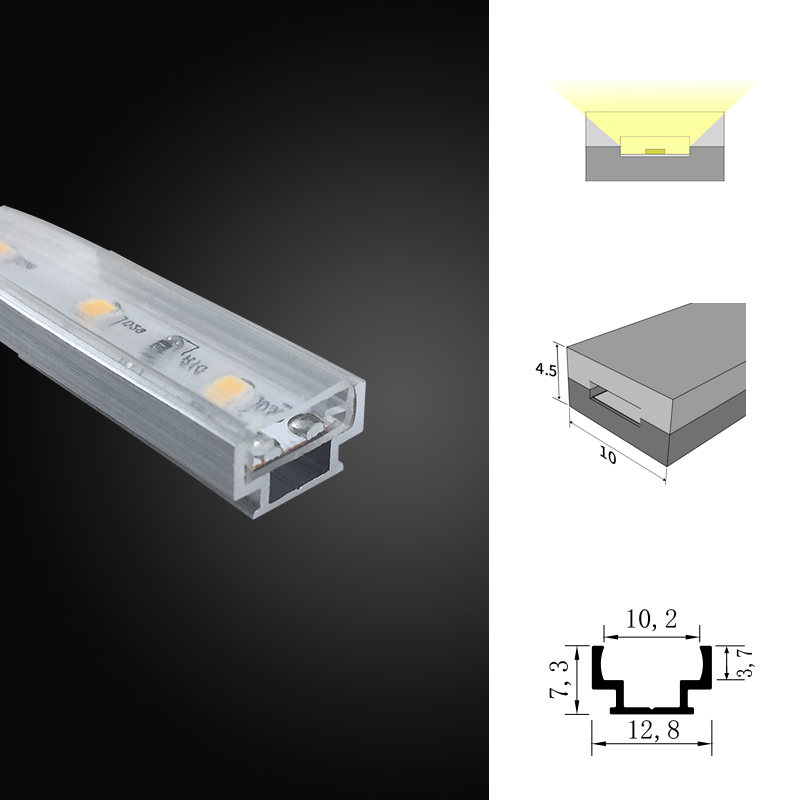 LED柔性灯带固定卡扣卡子卡座10宽套管霓虹灯带卡槽铝槽